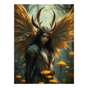 Poster L'art féérique du guerrier plumes