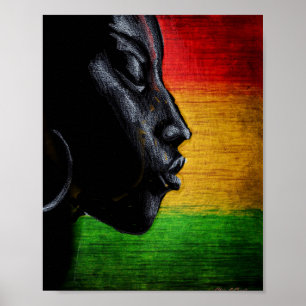 Poster L'art féminin noir aux couleurs afrocentriques