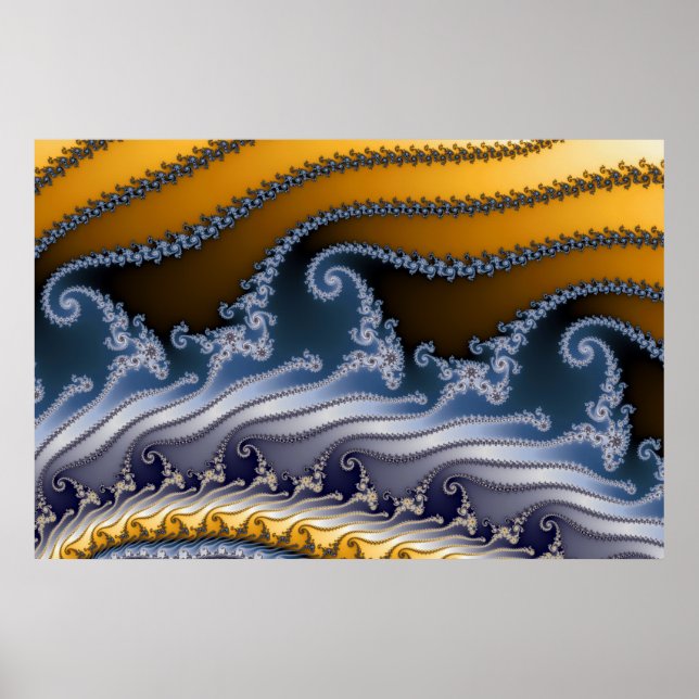 Poster L'art fractal balayé par le vent (Devant)