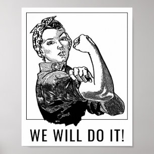 Poster L'art graphique féministe Can-Do Rosie-The-Riveter