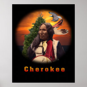 Poster L'art indien Cherokee