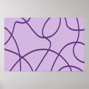 Poster L'art linéaire en violet