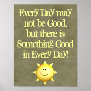 Poster L'art mural inspirant quelque chose de bon au quot