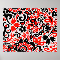 L'art populaire ukrainien motif floral abstact
