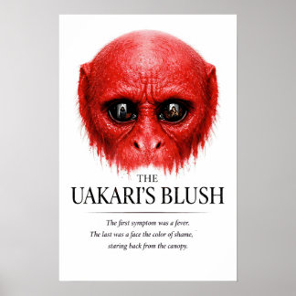 Poster L'art primate de la rougeur de l'Uakari