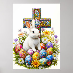 Poster L'Art religieux de la Croix du Bunny de Pâques