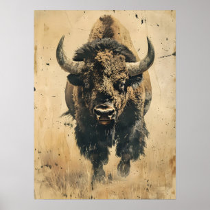 Poster L'art vintage du bison