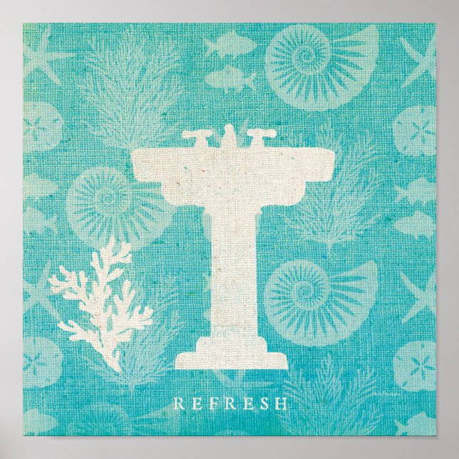 Poster L'artisanat côtier | Évier de salle de bain (Devant)