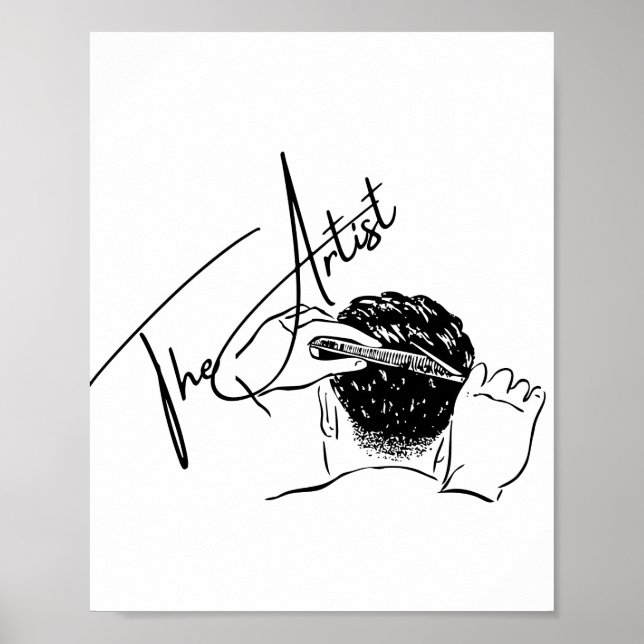 Poster "L'Artiste" Coiffeuse de coiffure (Devant)
