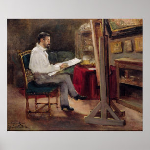 Poster L'artiste Morot dans son studio, c.1874