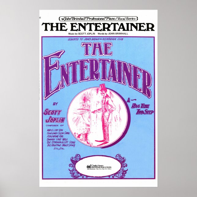 Poster L'artiste par Scott Joplin (Devant)