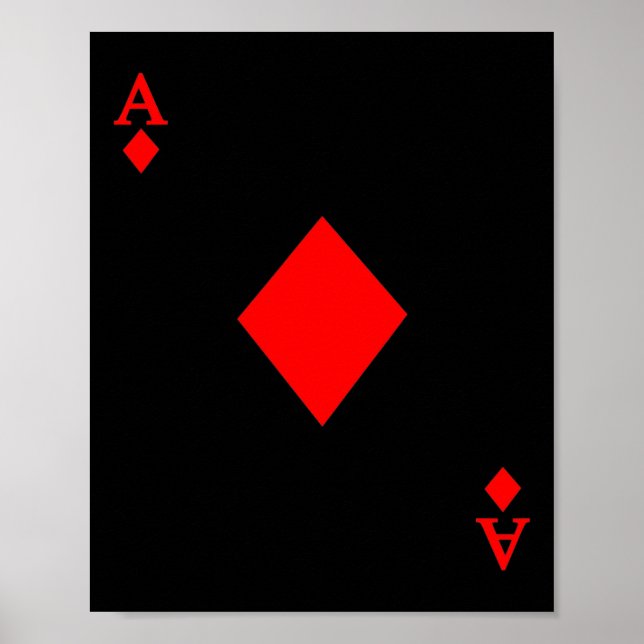 Poster L'As de Diamond Deck de Cartes Costume d'Halloween (Devant)
