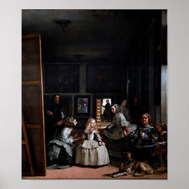 Poster Las Meninas, Les servantes d'honneur, Diego Velazq (Devant)