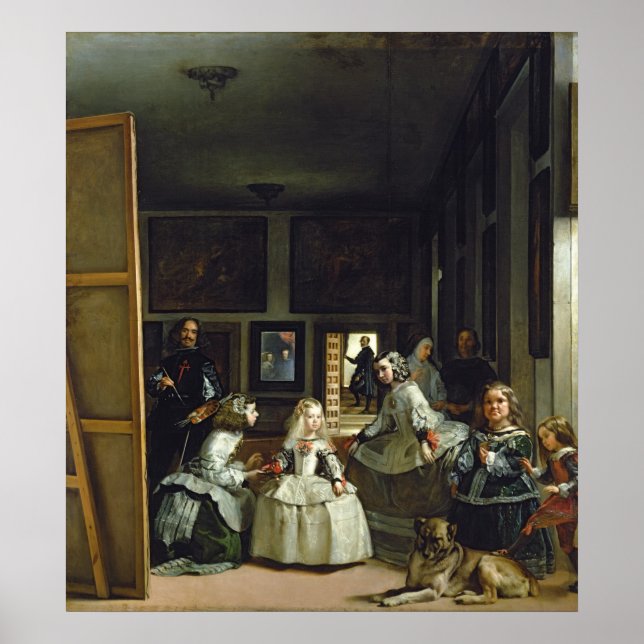Poster Las Meninas ou La Famille de Philippe IV, c.1656 (Devant)