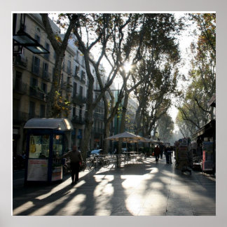 Poster Las Ramblas, Barcelone