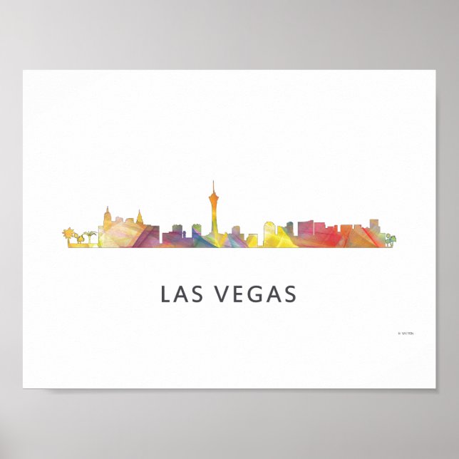 POSTER LAS VEGAS, NEVADA SKYLINE WB1 - (Devant)