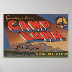 Poster Las Vegas, New Mexico - Camp Luna