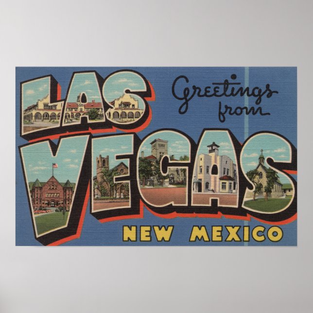 Poster Las Vegas, Nouveau-Mexique - Scènes de grandes let (Devant)