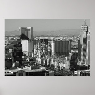 Poster Las Vegas Photo noir et blanc