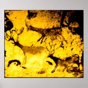 Poster Lascaux Deer Herd