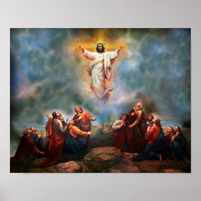 Poster L'Ascension du Seigneur Image Dévotionnelle. (Devant)