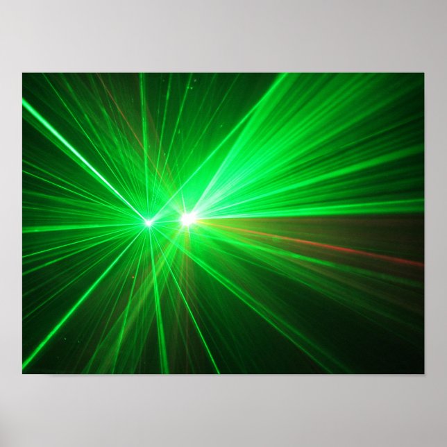 Poster Laser rouge et vert (Devant)