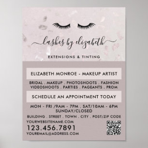 Poster Lashes Chic Moderne Maquillage Beauté Artiste Adve