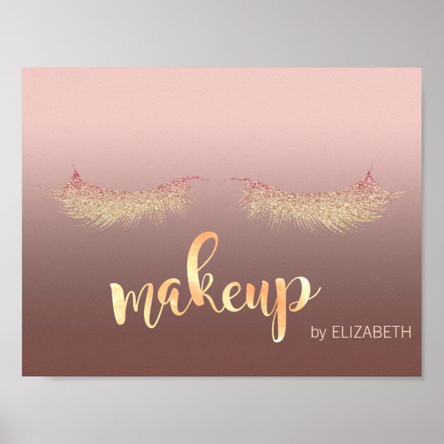 Poster Lashes de Glittery moderne, Maqueteur (Devant)