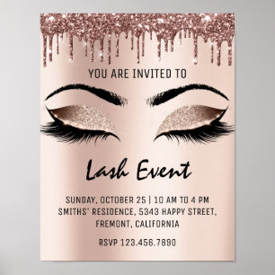 Poster Lashes Maquillage Beauté Traitement Événement Part