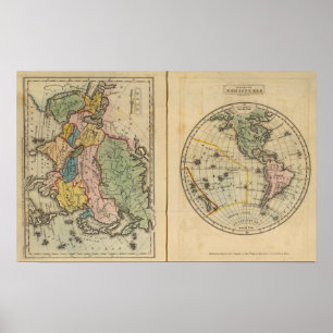 Poster L'Asie, hémisphère de l'ouest