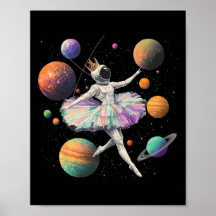 Poster L'astronaute Ballerina Danser Dans Les Planètes Sp