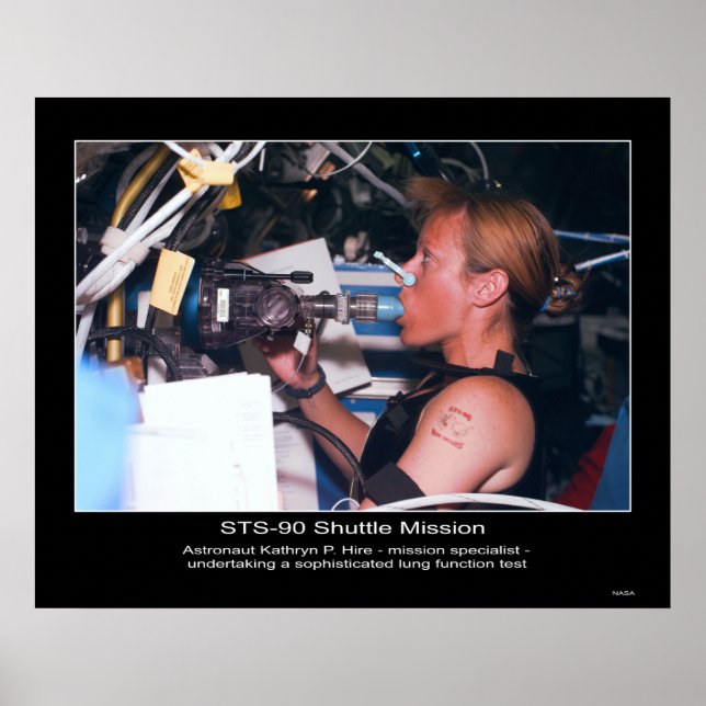 Poster L'astronaute Kathryn P. Location sur STS-90 (Devant)