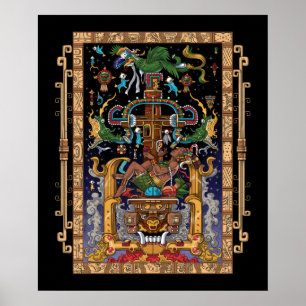Poster L'astronaute maya King Pakal