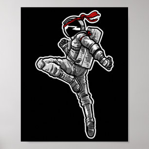 Poster L'astronaute Muay Thai Boxing Karate Kickboxing
