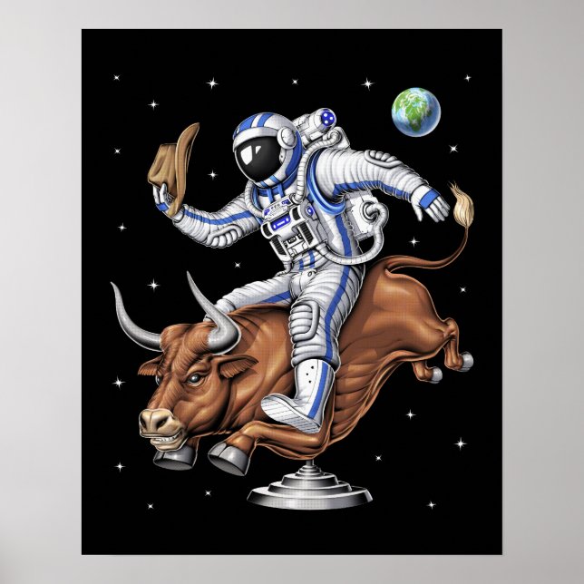 Poster L'astronaute Rodeo Cowboy (Devant)