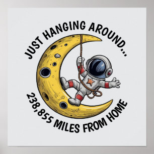 Poster L'astronaute sur la lune