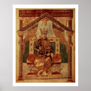 Poster Lat 1152 f.3v Charlemagne (Carolus Magnus, Charles