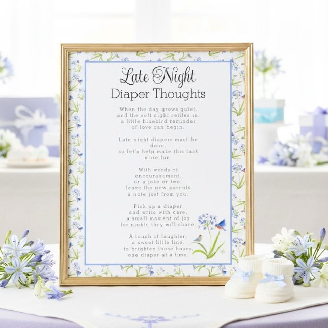 Poster Late Night Diaper Thoughts Lily with Bluebird (Créateur téléchargé)