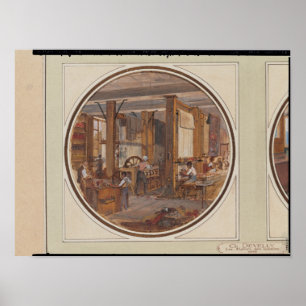 Poster L'atelier de gobelins, 1840