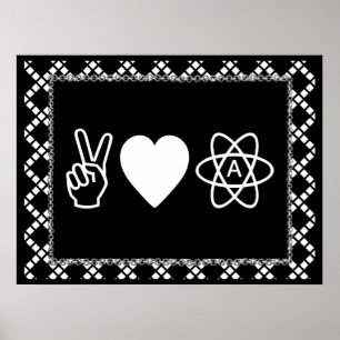 Poster L'athéisme d'amour pour la paix
