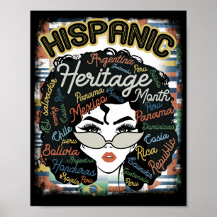 Poster Latina Femmes Art Hispanique Mois du patrimoine la