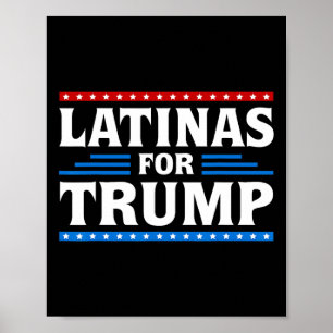 Poster Latinas Pour Trump Élection 2024 Vote Femmes Latin