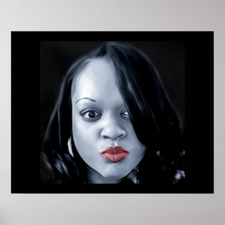 Poster Latoya noir/blanc