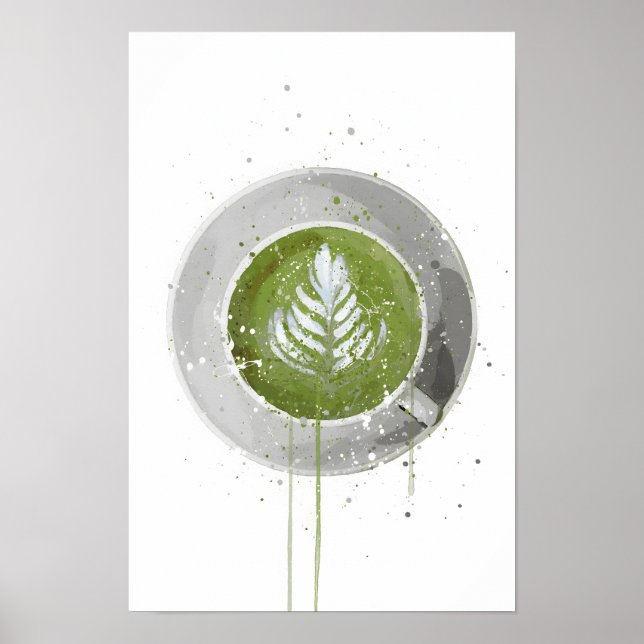 Poster Latte au matcha (Devant)
