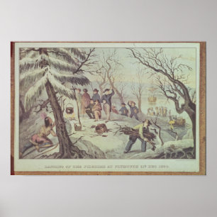 Poster L'atterrissage des pèlerins à Plymouth