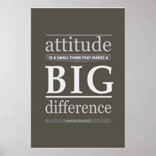 Poster L'attitude de Churchill est une petite chose qui f