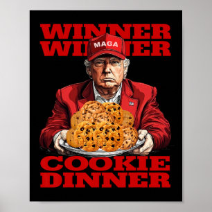 Poster Lauréat du dîner Cookie Dinner Funny Trump 2024 47