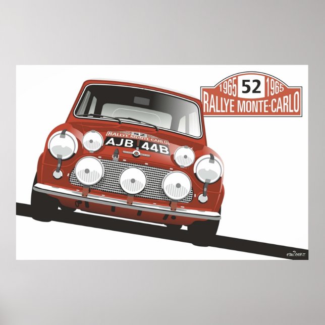 Poster Lauréat du Rallye Monte Carlo 1965 (Devant)