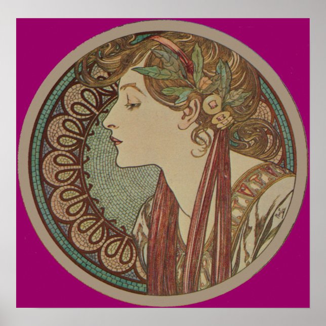 Poster Laurel de Alphonse Mucha ( 1901 ) Art nouveau (Devant)