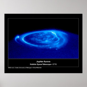 Poster L'aurore sur le télescope de Jupiter Hubble